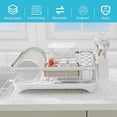 thumbnail image 5 of Dish Drying Rack  Stainless Steel Dish Rack With Drainboard,Space Spaving Auto-Draining Drying Racks For Kitchen Counter,Large Capacity Dish Racks For Bowls, Cups, Dish Drainer, 5 of 8