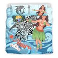 thumbnail image 3 of Juego de cama Nauru - Niñas polinesias con tiburón, 3 of 4