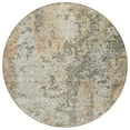 thumbnail image 5 of HomeRoots 605526 8 ft. Terra Cotta, Beige & Dark Gray Round Abstract Washable Indoor & Outdoor Area Rug, 5 of 5