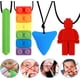 thumbnail image 2 of ADHD niños masticar cadena bebé mordedor 4 piezas bebé mordedor masticar cadena bebé mordedor para niños y adultos con dentición, autismo y TDAH esquí esquí Gafas de esquí, 2 of 5
