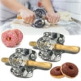 thumbnail image 1 of Molde para Donas, Cortador de Galletas para Donas, Molde para Galletas con Cortador de Donas Antiadherente de 6 Cavidades, Herramientas Profesionales para Hornear Masa, 1 of 4