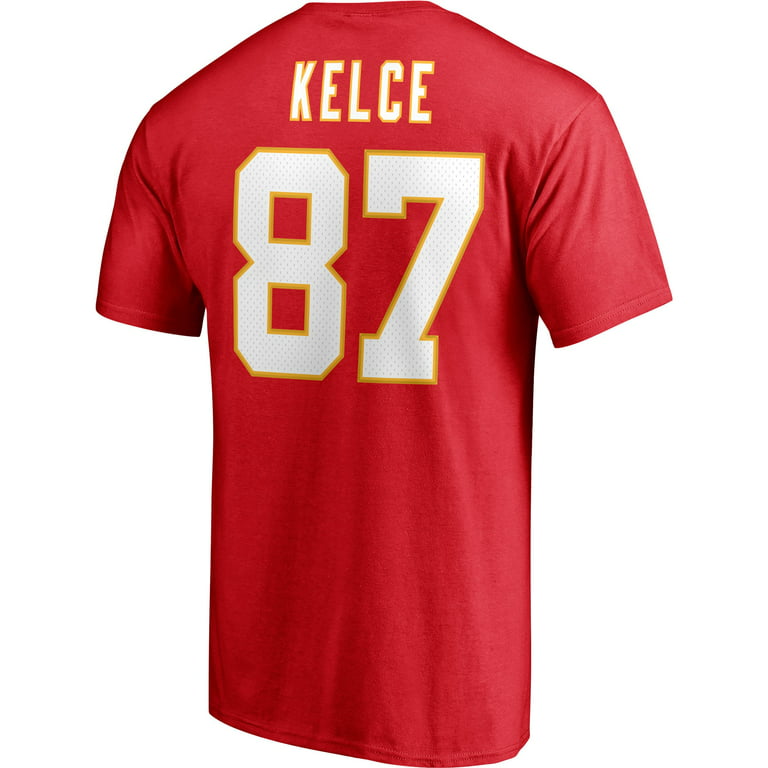 Men\'s Fanatics Branded City Travis T-Shirt Number & Name Kansas Red Kelce Chiefs Player Icon