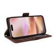 thumbnail image 6 of for iPhone 16 Wallet Case, Pattern PU Leather Purse Phone Case with [Credit Card Slots] [Wrist Strap] Flip Stand Shockproof Full Body Protective Cover for iPhone 16, Coffee, 6 of 10