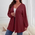 thumbnail image 4 of Women's Sweater Cardigan Lightweight Long Sleeve Open Front Plus Size Cardigan Fall Casual Jackets Fashion Coat, 4 of 6