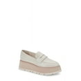thumbnail image 2 of Dolce Vita Tieko Ivory Embossed Stella Slip On Round Toe Chunky Platform Loafers (Ivory Embossed Stella, 9), 2 of 8