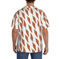 thumbnail image 3 of Fuzoiu Carrot Print Men's Casual Short,Men's Short Sleeve Shirt,Mens Casual Button Down Shirts,Cuban Collar Summer Shirt for Beach, Vacation, and Outdoor Activities-3X-Large, 3 of 5
