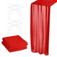 thumbnail image 1 of Camino de mesa de Gasa Unique Bargains 2 Paquete 10 Pies 28 x 120 Pulgadas Rojo, 1 of 6