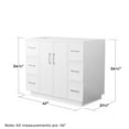 thumbnail image 3 of Wyndham Collection Wch7474-42S-Cxsxx-Mxx Elan Tk 42" Single Free Standing Vanity Cabinet, 3 of 7