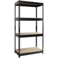 thumbnail image 3 of Iron Horse 3800 Riveted Metal Shelving 4-Shelf 16Dx30Wx60H Black, 3 of 6