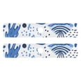 thumbnail image 2 of Abstract Blue Shapes Doodles Sink Splash Guard Faucet 14.7x5.4in Drying Mat Drying Mat Absorbent Pad for Bathroom Kitchen 1PCS, 2 of 7