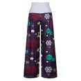 thumbnail image 4 of Mujer pantalones largos Navidad impresión patrón claro impresión suelta cómoda cintura alta pantalones femeninos gris oscuro S, 4 of 6