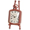 Wilco Red Rectangular Clock on Easel, Red and Creme