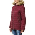 thumbnail image 2 of Ma Croix Women's Lightweight Puffer Jacket with Detachable Fur Hood, 2 of 7