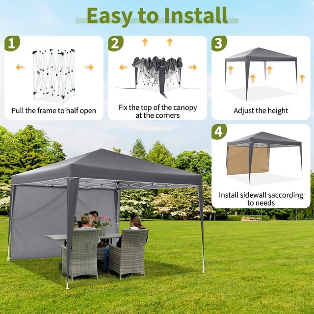 Edtara Pop Up Canopy Tent Is Designed for Outdoor Parties, Beach Outings, Backyard Events, and Camping, Featuring Waterproof Fabric, Uv Protection, and An Included Carry Bag for Portability
