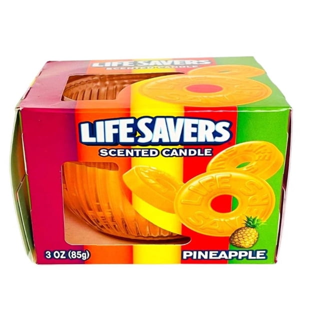 Vela perfumada Life Savers Pineapple, tarro de 90 ml, 25 h de duración