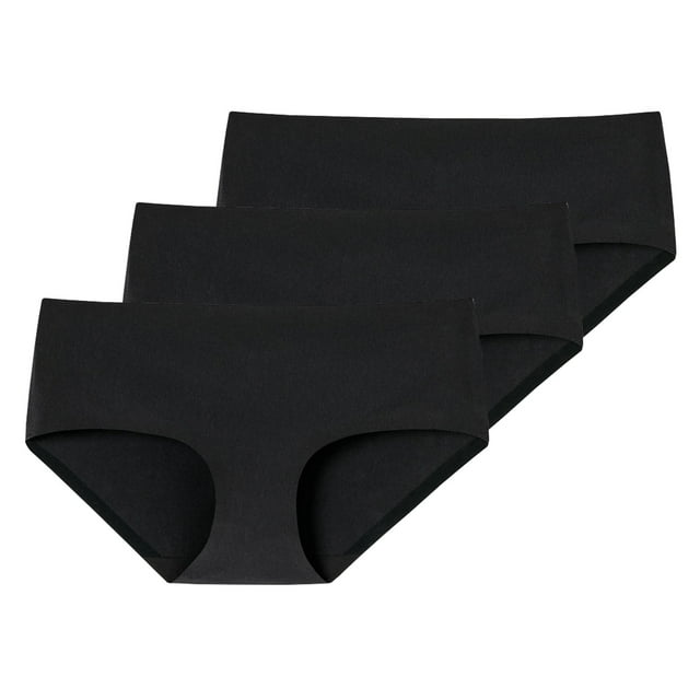 SCHIESSER panty para damas, paquete de 3 - Algodón invisible, sin costuras, paquete de ventajas Negro/Negro/Negro M (Medium)