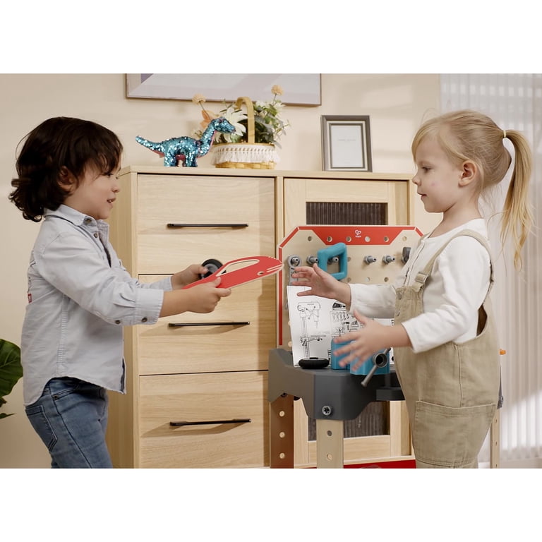 Hape: Junior Inventor: Vehicle Service & Repair Workbench - 71pc