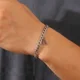 thumbnail image 5 of Silver Color A-Z Initial Bracelets for Men Women, Never Fade Stainless Steel Cuban Chain Bracelet with 26 Letter Alphabet, 5 of 5