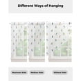 thumbnail image 4 of Skiing Swag Valances for Windows, Winter Snow Ski Sports Cartoon Boys Girls Skier Rod Pocket Sheer Valances for Small Windows, Swag Toppers Light Filtering for Kitchen Living Room 2 Panels 36''x36'', 4 of 6