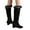Black, variant on Women's Wedge Platform Fuzzy Suede Knee High Boots Comfortable Warm Pull On Slouchy Fall Booties with Arch Support Black Size 6