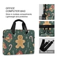 thumbnail image 4 of FORMRS 16" Laptop Bag Carrying Sleeve Case with Handle Travel Shoulder Briefcase, Brown Christmas Gingerbread, 4 of 8