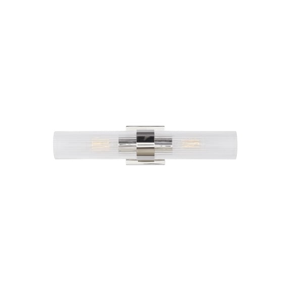 Open Box Generation Lighting CV1022PN Geneva - 2 Light Linear Wall Sconce Polished Nickel Finish with Clear Glass