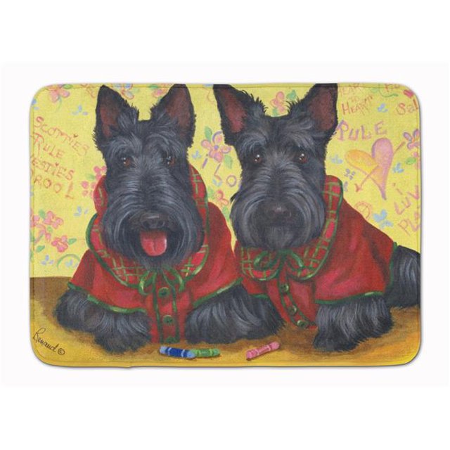 Carolines Treasures PPP3271RUG 19 x 27 in. Scottish Terrier Scotties Rule Machine Washable Memory Foam Mat
