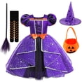 thumbnail image 2 of Vestido de Halloween de calabaza de fantasía para niñas, disfraz de bruja de murciélago para niños, vestido de baile de fiesta de carnaval, vestido de princesa para niños, nuevo Fivean unisex, 2 of 2