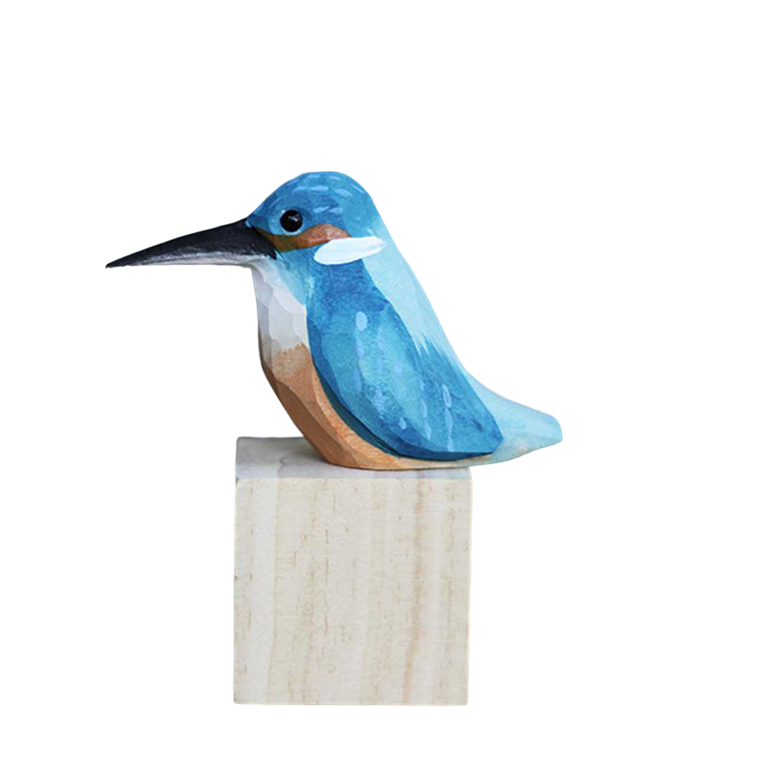 Arora Natures Realm Kingfisher Bird Figurine - Hand-Painted, On Silver Base, Gift Box