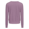 thumbnail image 5 of MESSUEN Crew Neck Sweater for Women Long Sleeve Sweaters for Women Winter Sweaters for Women Womens Shirt Womens Fall Shirts Sweater Women Long Sleeve Shirts Purple 2XL, 5 of 5