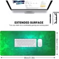 thumbnail image 2 of Large Gaming Mouse Pad - Abstract Vintage Green Large Office Decor Desk Mat, Non-Slip Rubber Desk Pad, Laptop Computer Mouse Pad, Waterproof Solid Mouse Mat for Home, 31.5'''' x 11.8'''' BDMYSE26, 2 of 6