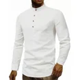 thumbnail image 4 of Camisa Slim Fit Cuello Mao Manga Larga Hombre Vestir Casual, 4 of 7