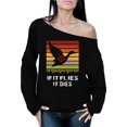 thumbnail image 1 of Awkward Styles Hunting Sweatshirt If It Flies It Dies Hunter Off Shoulder Tops for Women, 1 of 4