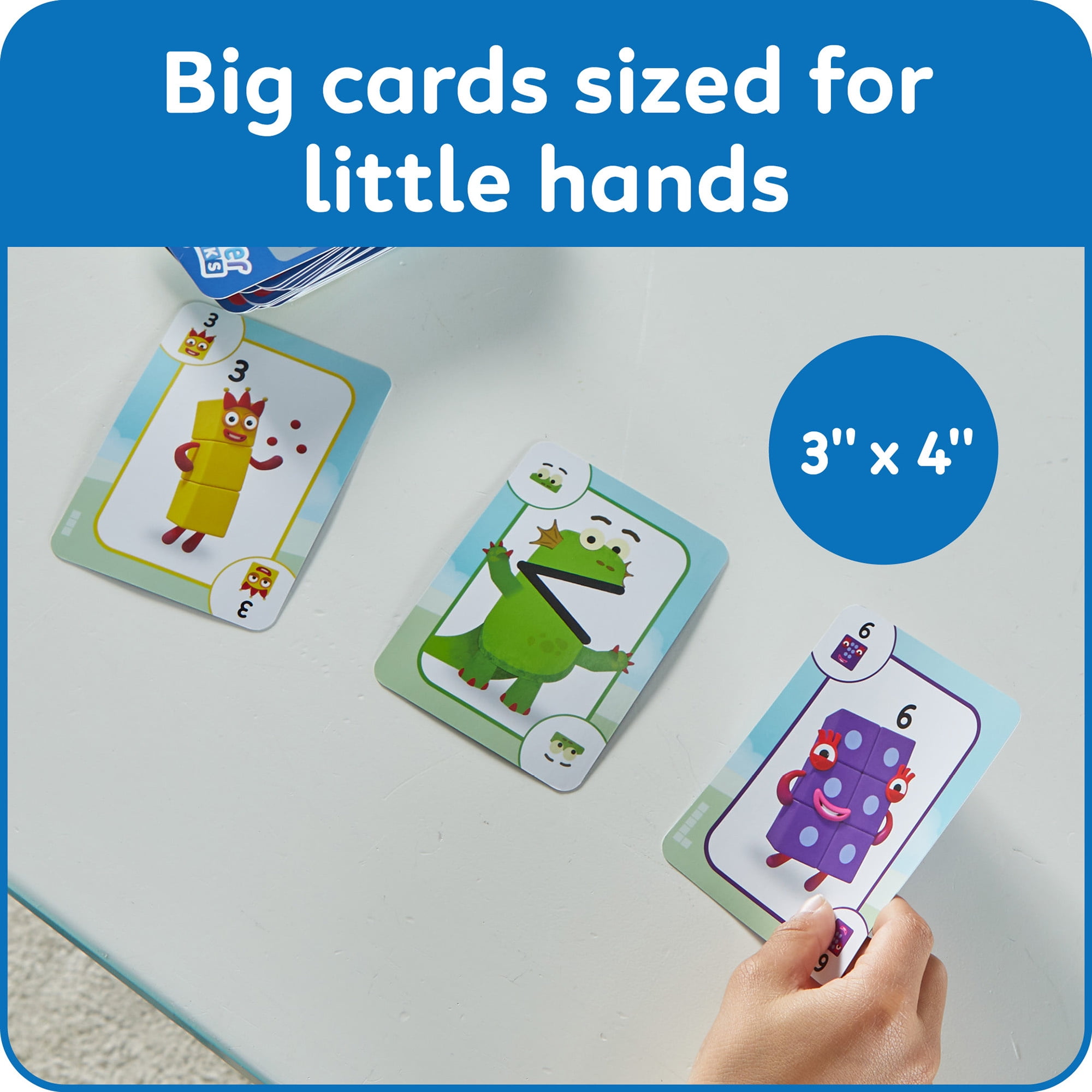 Hand2mind Numberblocks Playing Cards Math Games Kids, 6.75 x 5 x 1.75", Cardboard 54 Piece