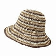 thumbnail image 4 of SikaFu Grass Woven Fisherman Hat For Women In Summer Breathable And Face Revealing Small Bucket Hat With Large Brim For Sun Shading And Sun Protection Seaside Straw Hat, 4 of 5