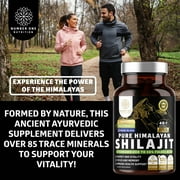 Pure Himalayan Shilajit Supplement for Men and Women, 120 Veg Caps