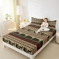 thumbnail image 4 of Manfei Wild Bear Deer Full Size Sheets,Rustic Farmhouse Cabin Bed Sheets,Brown Pine Cone Sheet Sets For Boys Kids,Super Cozy Room Decor,4 Pieces, 4 of 7