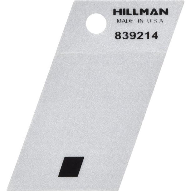 Hillman Groupe 839214 1,5 Po Noir &amp; Symbole Adhésif Réfléchissant Argent Mylar Angle - Période - 10 Pièces