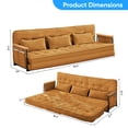 thumbnail image 2 of Puremind Canapé-Lit de Sol 86,6 Po L, Fauteuil Convertible avec Dossier Réglable à 6 Positions, Futon pour la Maison/appartement, Jaune, 2 of 7