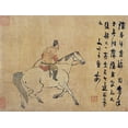 thumbnail image 2 of Nong, Jin 18x15 Black Ornate Wood Framed with Double Matting Museum Art Print Titled - A Tartar Horseman, 2 of 4