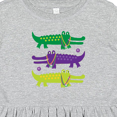 thumbnail image 4 of Inktastic Mardi Gras Holiday Alligators Girls Toddler Dress, 4 of 5