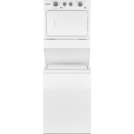 Whirlpool 3.5 Cu. Ft. Stacked Electric Laundry Center with 9 Wash Cycles and AutoDry System, White