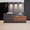 Brown-Gray, variant on Haooyeah Reception Desk with Counter, Modern Desk with Lockable Drawer & Shelves, Brown-Gray