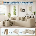 thumbnail image 3 of 106.7"Sectional Sofa, Cloud Modular Sectional Couches W/ Chaise,Polyester Sectional Couches L-Shaped Modern Upholstered Sofa with Deep Seat for Living Room and Bedroom,No Assembly Required, 3 of 8