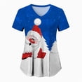 thumbnail image 1 of Tops navideños para enfermería para mujer, blusa de uniforme de trabajo, camiseta de manga corta con cuello en V, Blusas, ropa de enfermería, uniforme tipo túnica para enfermeras, 1 of 5