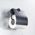 thumbnail image 5 of Support de Rouleau de Papier Toilette Noir Mat avec Rabat Distributeur de Papier Toilette avec Couvercle Mural en Acier Inoxydable 304, 5 of 5