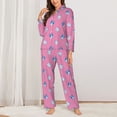 thumbnail image 3 of Wukai French Bulldog Print Women's Pajama Set - Soft Long Sleeve Sleepwear for Comfort and Style-Medium, 3 of 9