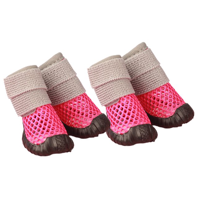 CSChome Chaussures pour Animaux de Compagnie Chaussures Respirantes Fixation - Filet Antidérapant Accessoires de Pluie d'Été