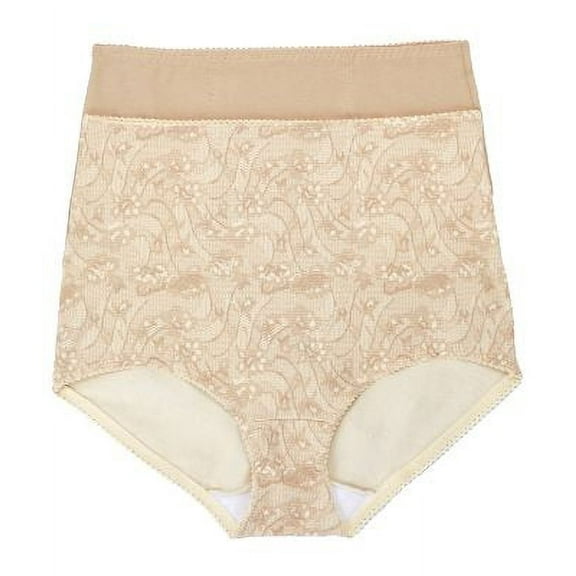 Bali Light Control Shaping Brief, 2-Pack Nude/Lace For Flower 3XL Women's