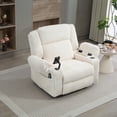 thumbnail image 4 of LITVZ Power Oversized Swivel Rocker Recliner with Adjustable Headrest, Dual Motor Glider Nursery Rocking Chair with Vibration Heat, USB A&C Ports, Armrest Storage, Cup Holder for Adults, 4 of 10